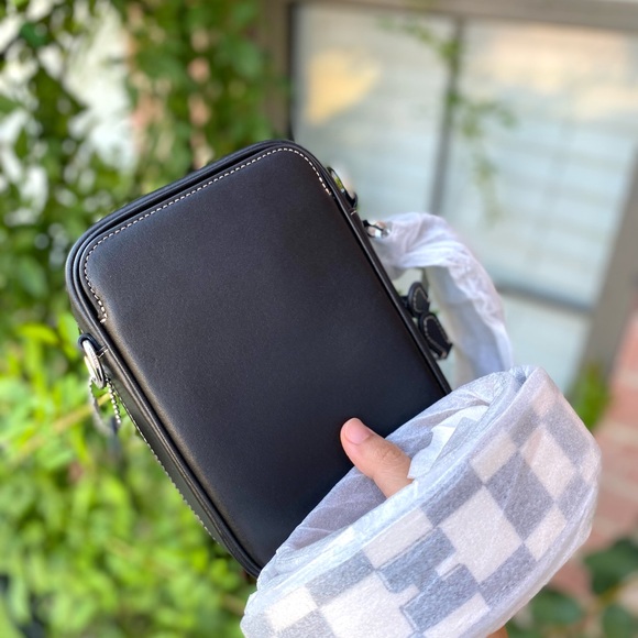NWT Coach CR307 Stanton Crossbody Checkerboard Print Leather Bag Purse Unisex - Picture 6 of 9